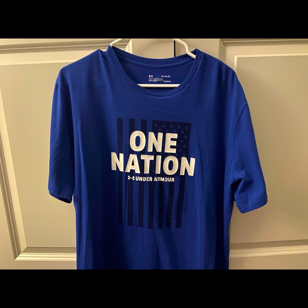 Under Armour One Nation Blue AmericanFlag XL Shirt
